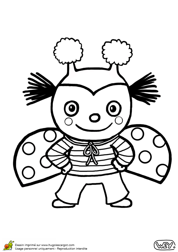 coloriage coccinelle hugo lescargot