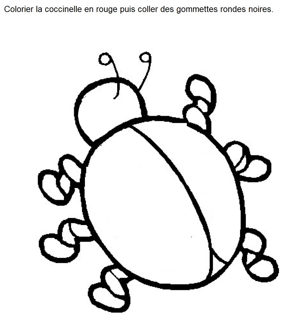 91 dessins de coloriage Coccinelle Sans Points   imprimer