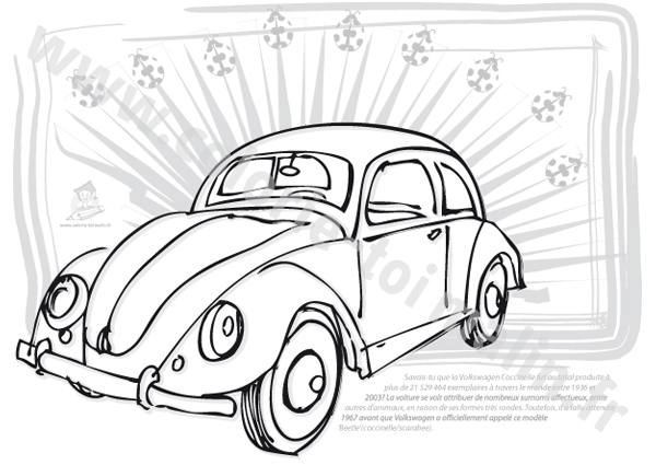 coloriage coccinelle voiture