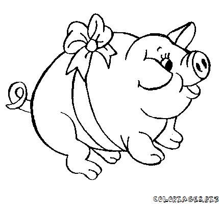 coloriage un cochon