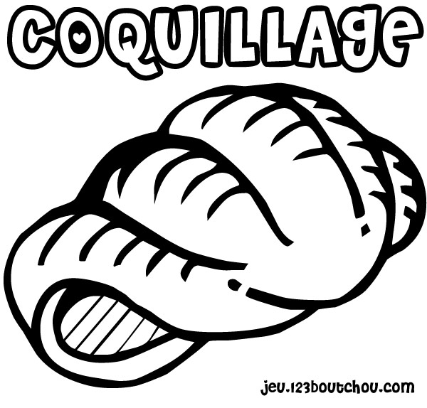 coloriage coquille st jacques