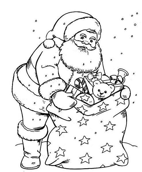 coloriage de la tournee du pere noel