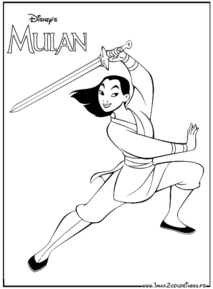 coloriage de mulan 2 a imprimer