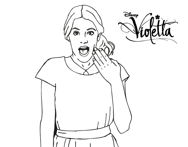 coloriage disney channel violetta