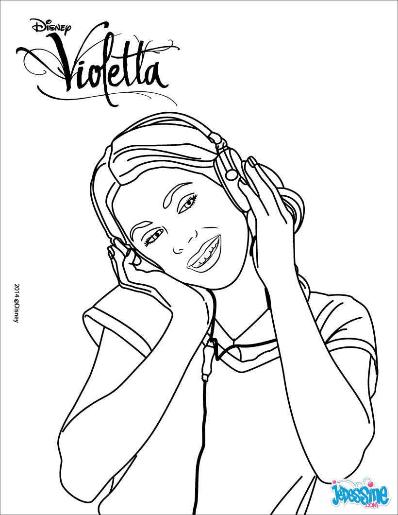 coloriage disney channel violetta