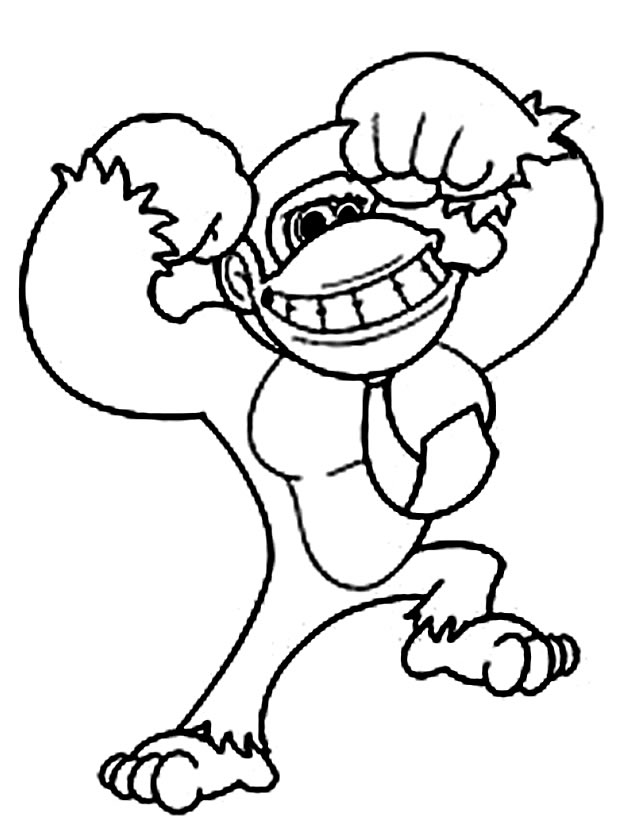 coloriage donkey kong a imprimer