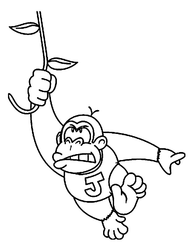 coloriage donkey kong a imprimer