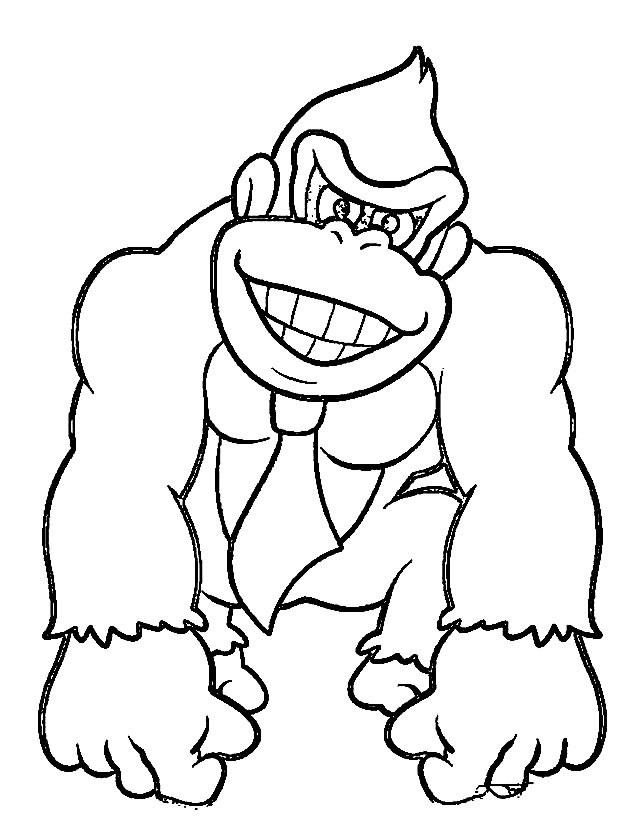 coloriage donkey kong et diddy kong