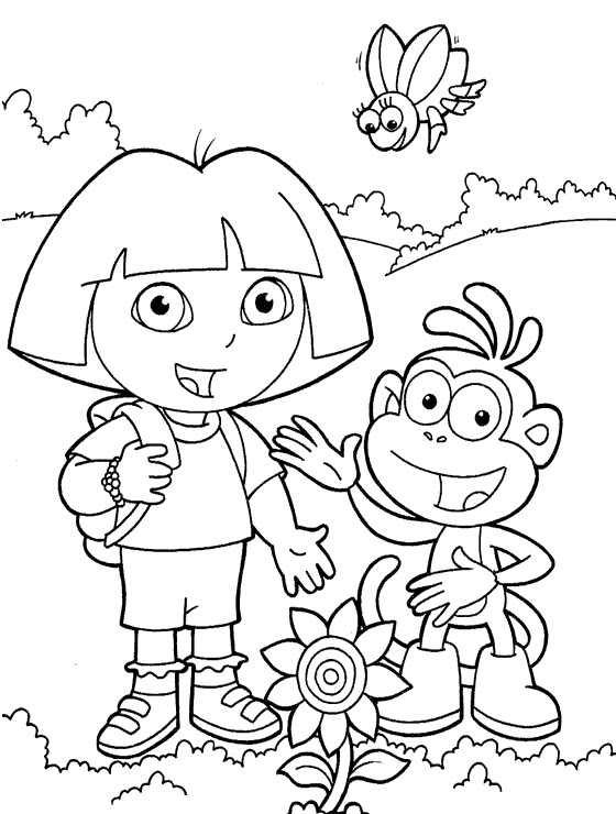 coloriage dora a imprimer gratuit