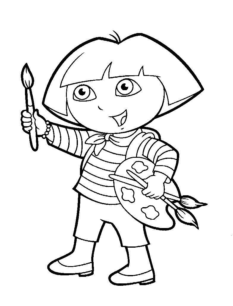 coloriage dora a imprimer gratuit