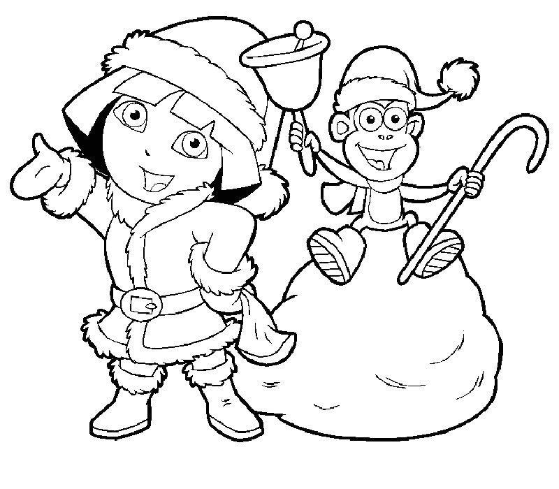 coloriage dora et babouche