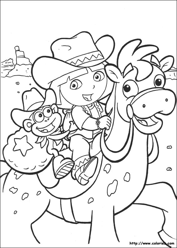 coloriage dora lexploratrice