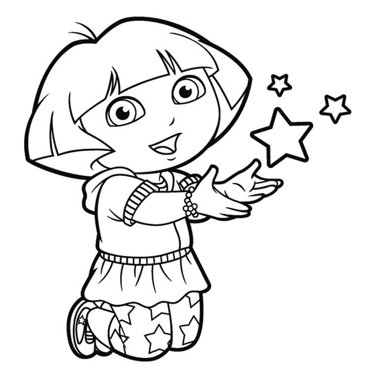 coloriage dora princesse a imprimer