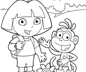 coloriage dora princesse a imprimer