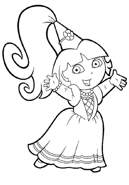 coloriage dora princesse