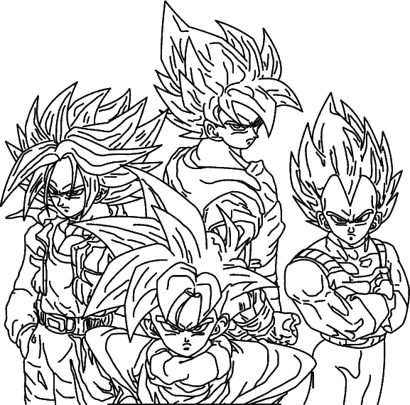 coloriage dragon ball gt