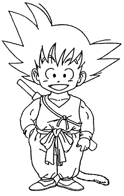 coloriage dragon ball z sangoku