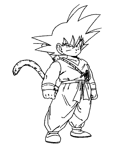 coloriage dragon ball z sangoku