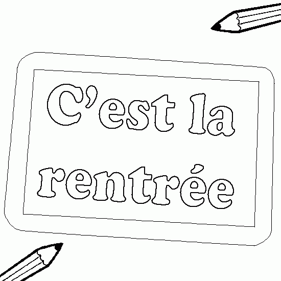 coloriage ecole rentree