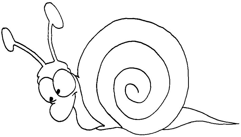 coloriage escargot rigolo