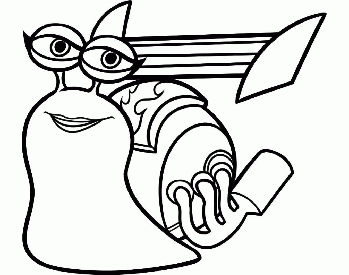 coloriage escargot turbo