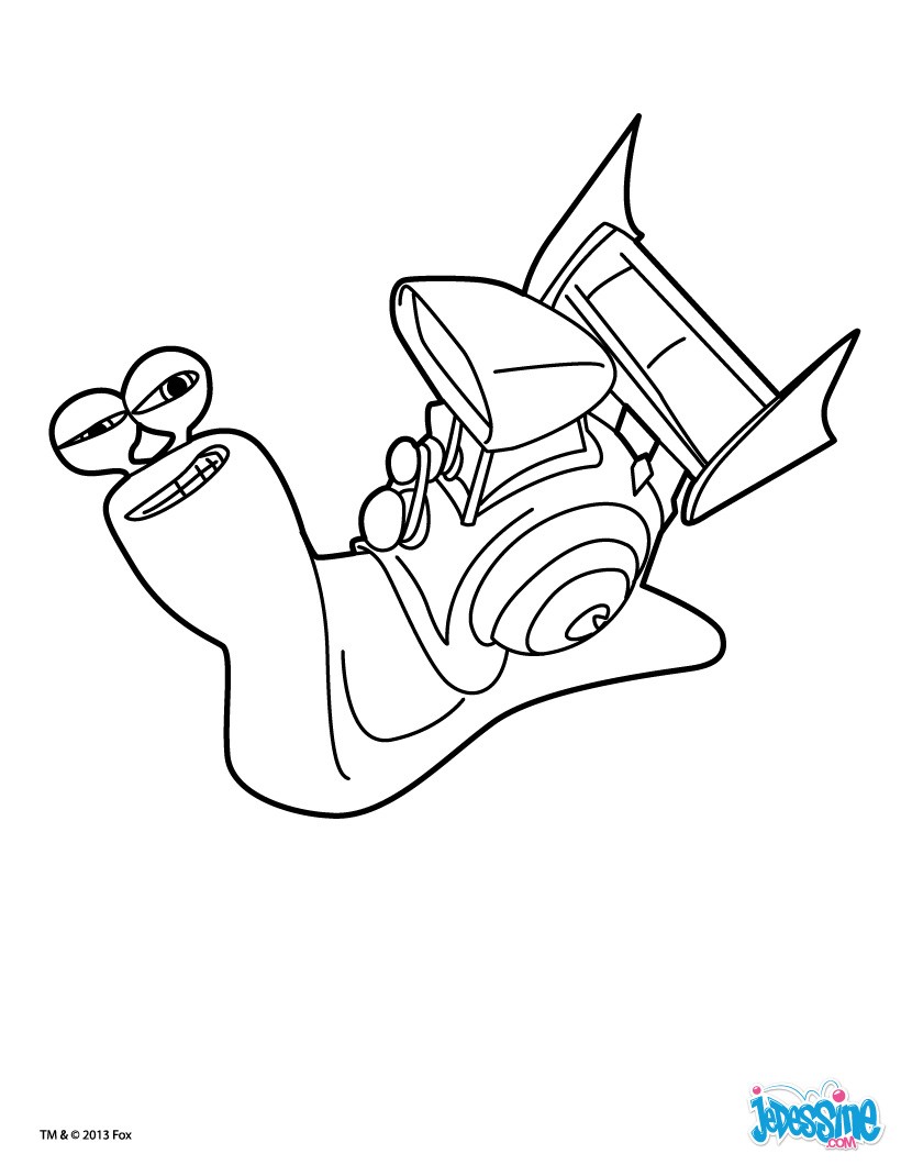 coloriage escargot turbo