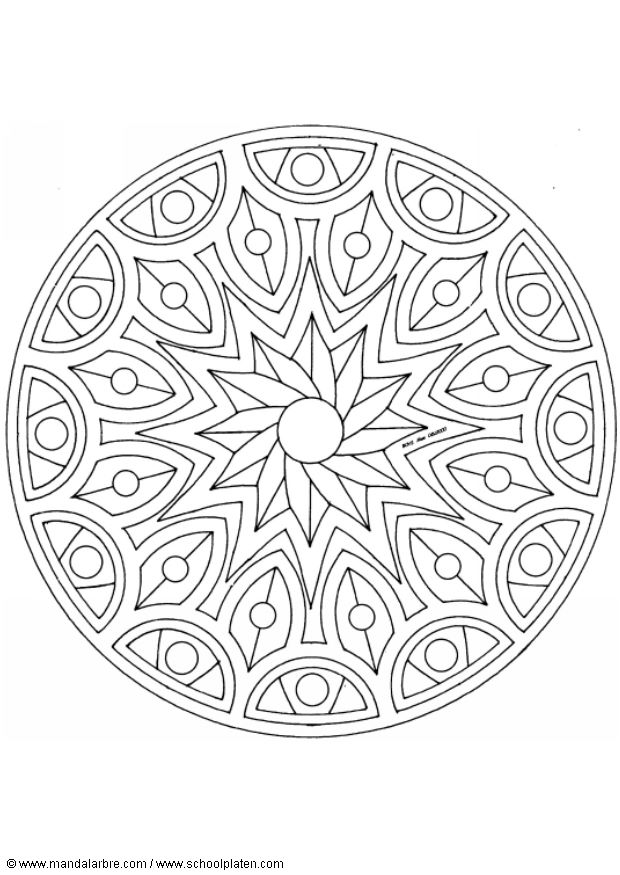 coloriage etoile mandala