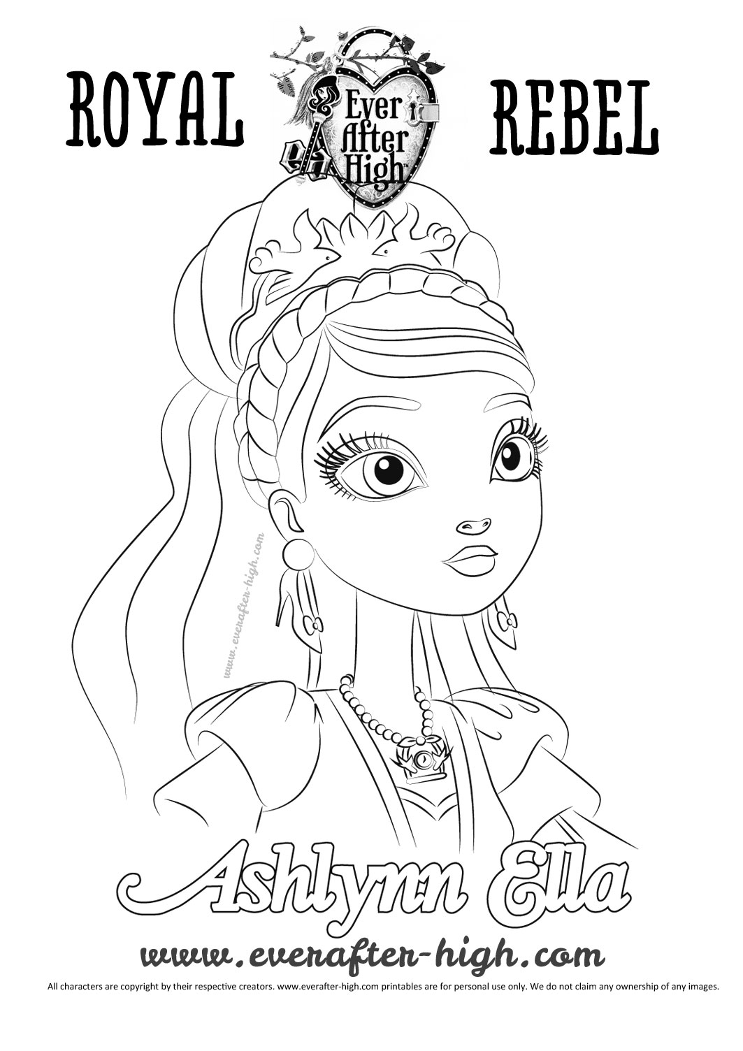 coloriage ever after high a imprimer