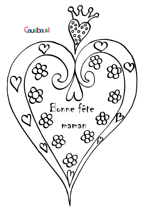 coloriage fete des mamans