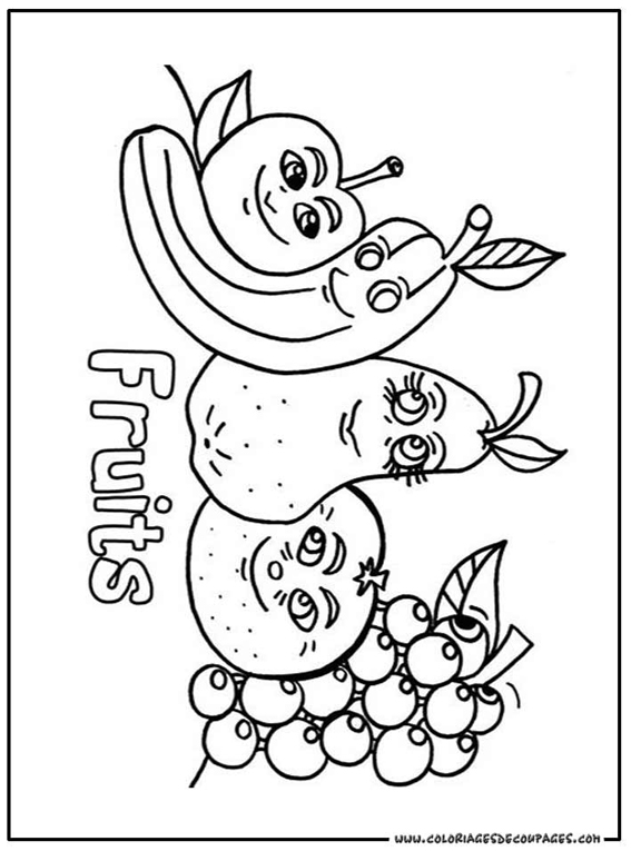 coloriage a imprimer fruits