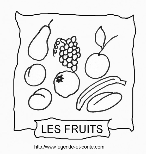 coloriage fruits et legumes maternelle