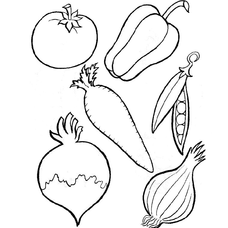 coloriage fruits et legumes rigolos