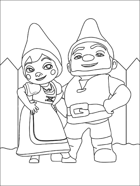 gnomeo et juliette dessin gratuit coloriages d&#x00027;automne