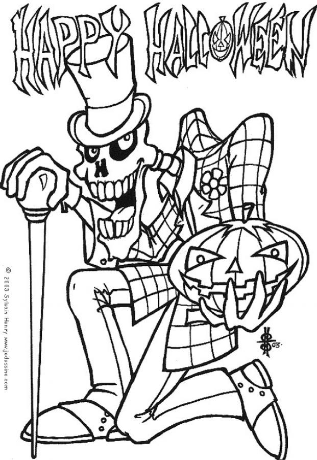 coloriage halloween a imprimer qui fait peur