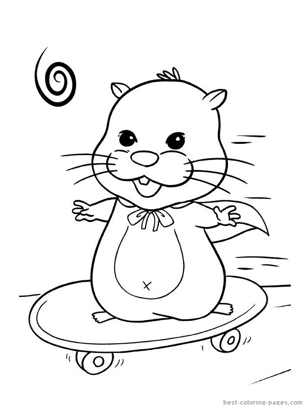 coloriage hamster zhu zhu pets