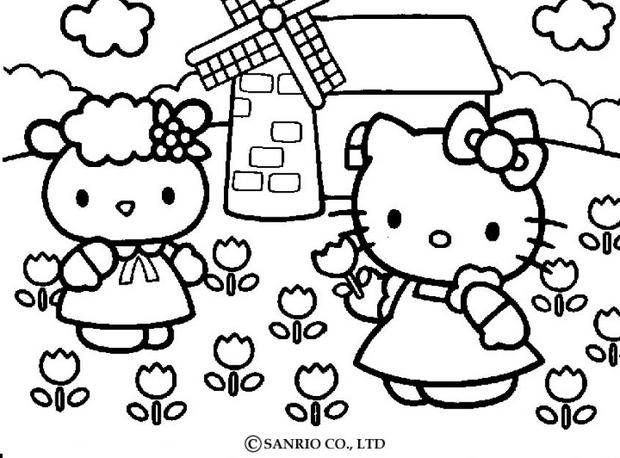 coloriage hello kitty a colorier