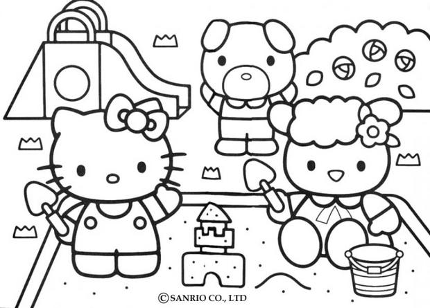 coloriage hello kitty a colorier