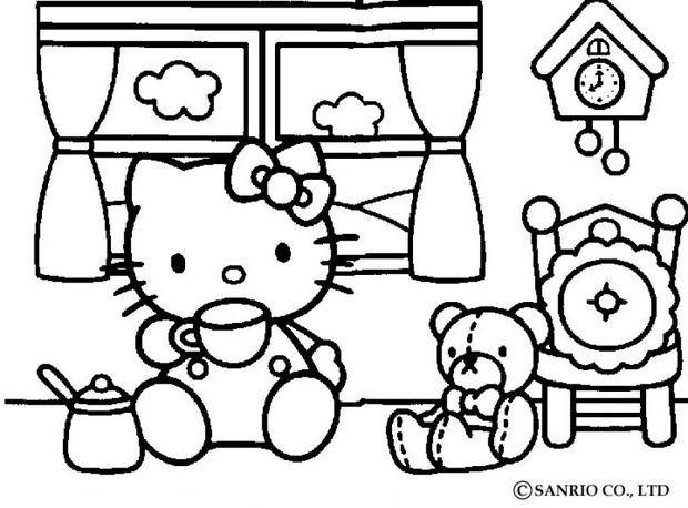 coloriage hello kitty danseuse