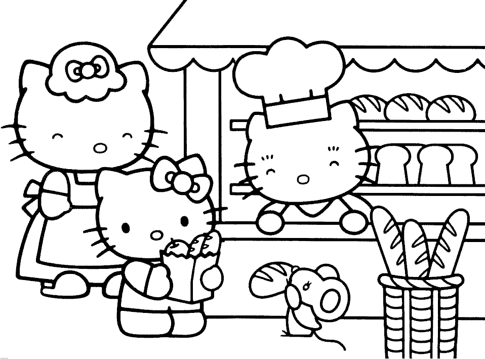 coloriage hello kitty noel