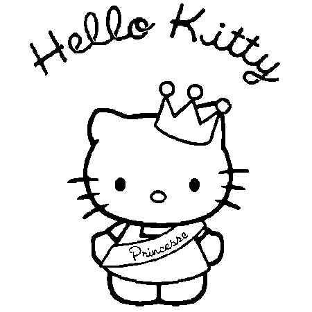 coloriage hello kitty princesse