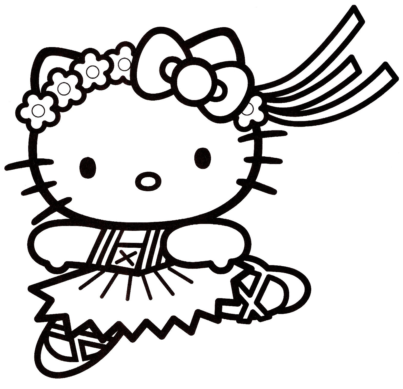 19 dessins de coloriage Hello Kitty Sirene à imprimer