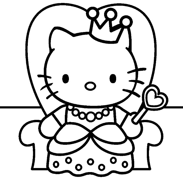 coloriage hello kitty sirene