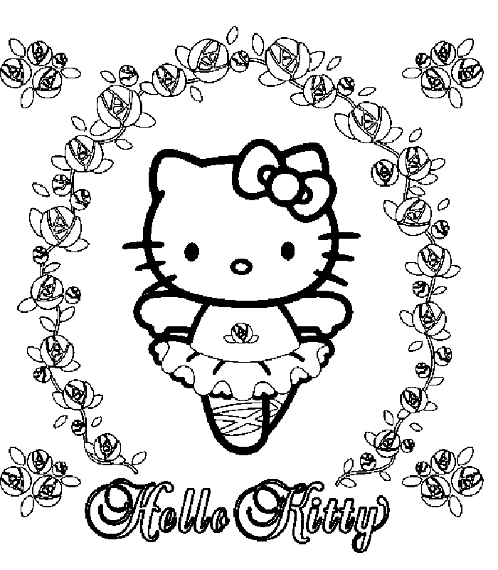 coloriage hello kitty en vacances