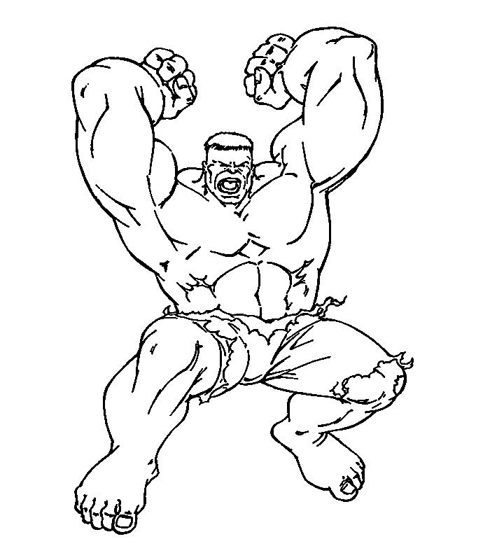 coloriage hulk gratuit