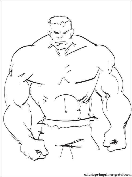 coloriage hulk gratuit