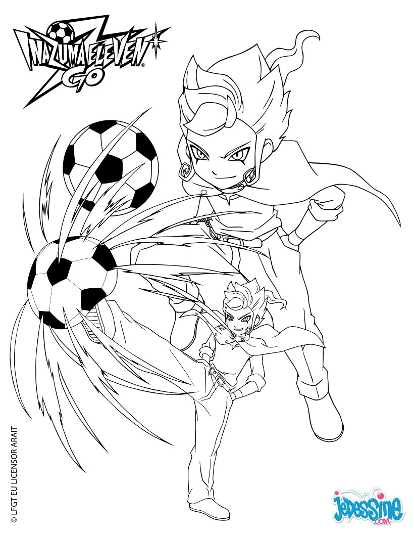 13 dessins de coloriage Inazuma Eleven Go à imprimer