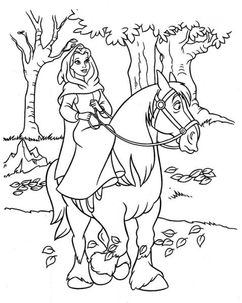 coloriage la belle et la bete en ligne