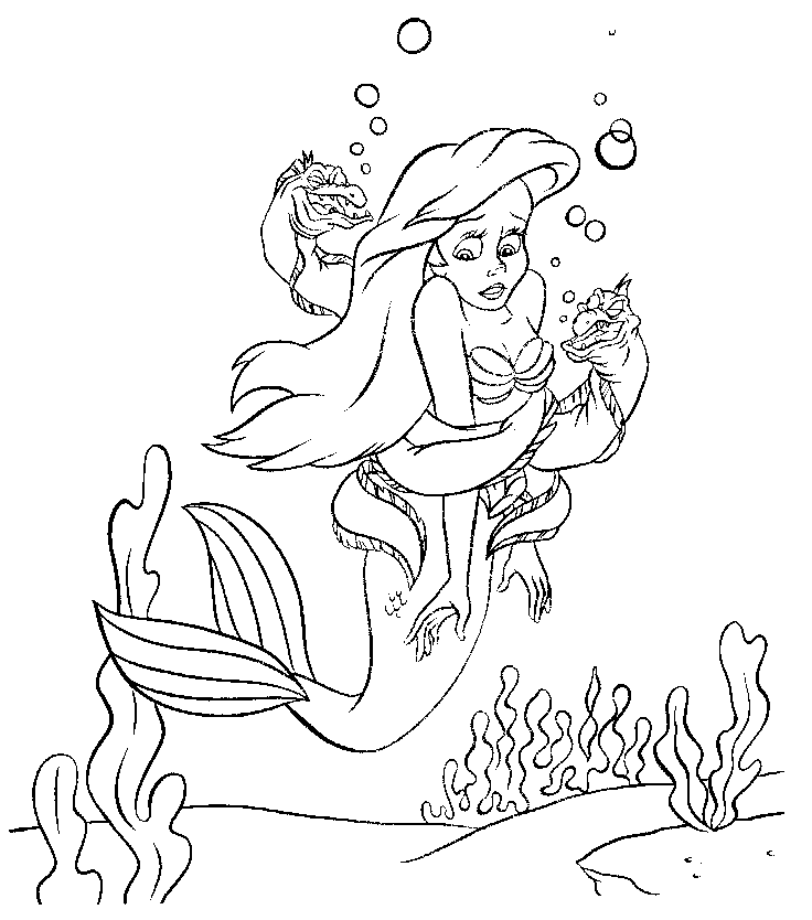 coloriage la petite sirene 2