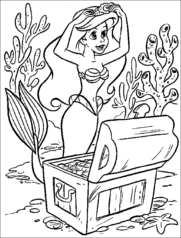 coloriage la petite sirene en ligne