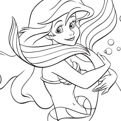 coloriage la petite sirene en ligne